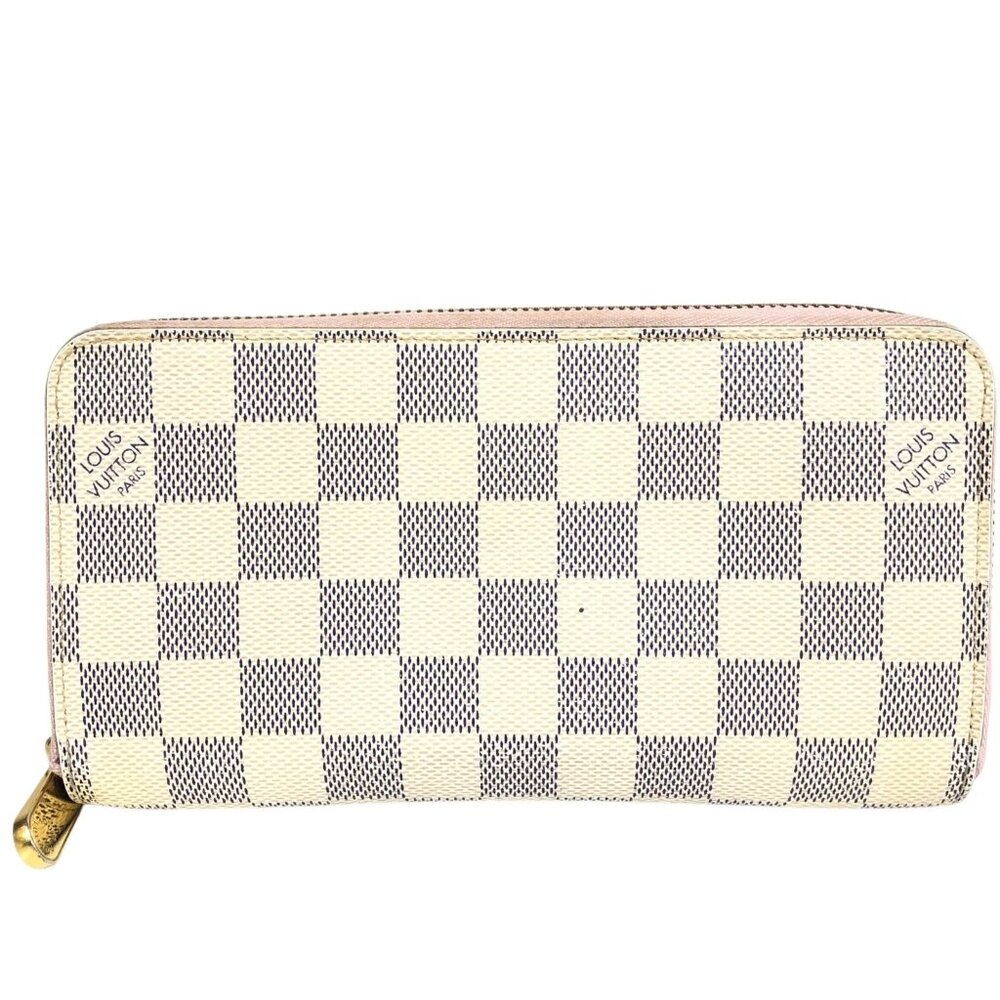 Authentic Louis Vuitton Zippy Damier Azur Wallet jp170-111125